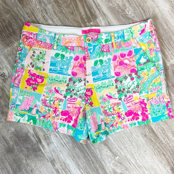 Lilly Pulitzer Pants - Lilly Pulitzer Callahan Knit Short Pop Up State of Mind 12